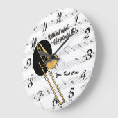 Kein Musikleben wäre eine flache WallClock Große Wanduhr (Winkel)
