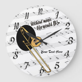 Kein Musikleben wäre eine flache WallClock Große Wanduhr