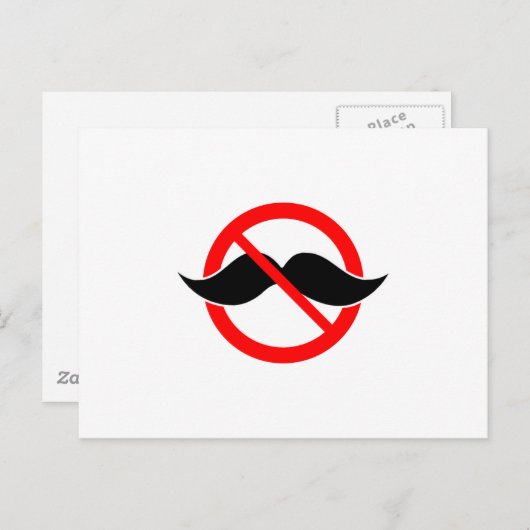 KEIN MUSTACHE - ANTIMUSTACHE - SCHATTEN SIE, DASS  POSTKARTE (Vorne/Hinten)
