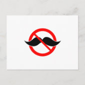 KEIN MUSTACHE - ANTIMUSTACHE - SCHATTEN SIE, DASS  POSTKARTE (Vorderseite)