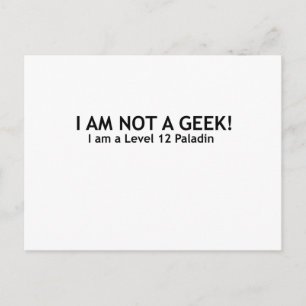 Kein Nerd, lustiges nerdiges Hemd Postkarte