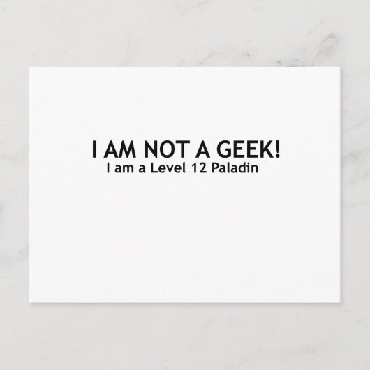 Kein Nerd, lustiges nerdiges Hemd Postkarte (Vorderseite)