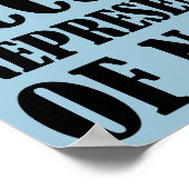 Kein normales lustiges Plakatzeichen Poster (Ecke)