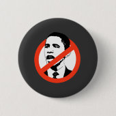 Kein Obama/Anti-Obama-T - Shirt Button (Vorderseite)
