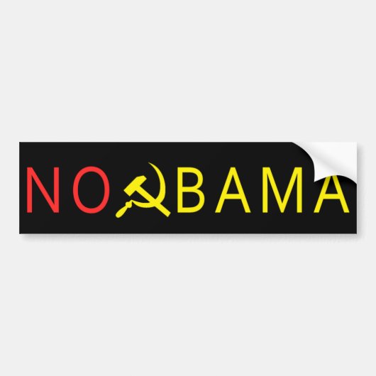 Kein Obama-Autoaufkleber Autoaufkleber (Vorne)