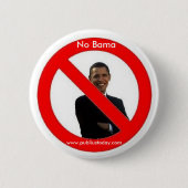 Kein Obama-Knopf Button (Vorderseite)