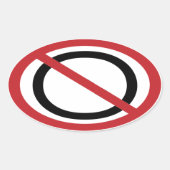 Kein Obama-Sticker Ovaler Aufkleber (Vorderseite)