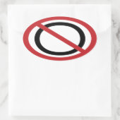 Kein Obama-Sticker Ovaler Aufkleber (Tasche)