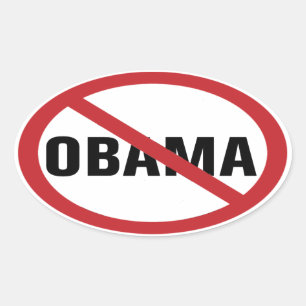 Kein Obama-Sticker Ovaler Aufkleber