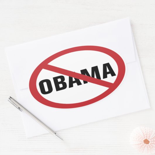 Kein Obama-Sticker Ovaler Aufkleber (Umschlag)