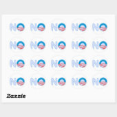 Kein Obama-Sticker Runder Aufkleber (Blatt)