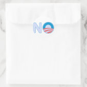 Kein Obama-Sticker Runder Aufkleber (Tasche)