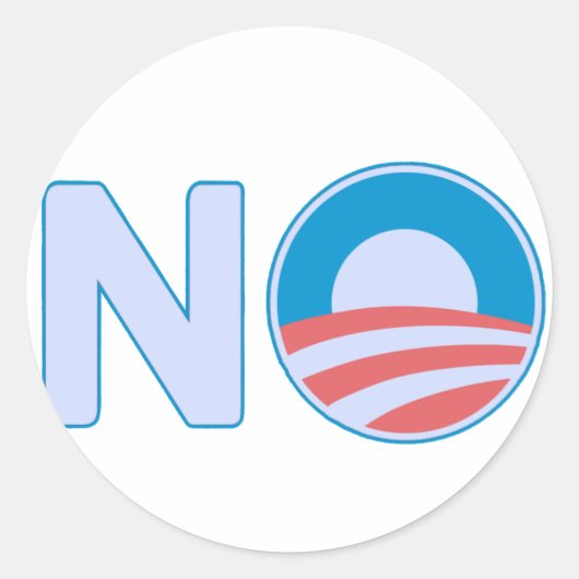 Kein Obama-Sticker Runder Aufkleber (Vorderseite)