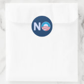 Kein Obama-Sticker Runder Aufkleber (Tasche)