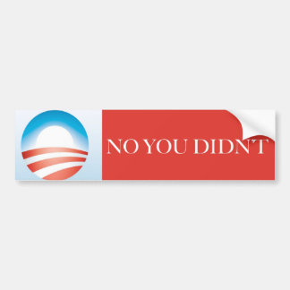Kein Obama - taten Sie nicht Autoaufkleber