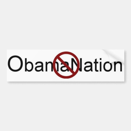 Kein ObamaNation Autoaufkleber (Vorne)
