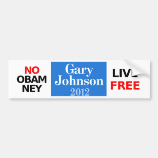 Kein Obamney - Garys Johnson Autoaufkleber