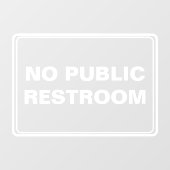 Kein öffentliches Unternehmen Fensteraufkleber (Blatt)