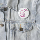 KEIN OH- SIE DI-INT! Retro Hausfrau-Rosa Button (Beispiel)