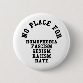 Kein Ort für Homophobie-Zitat Button (Vorderseite)