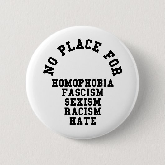Kein Ort für Homophobie-Zitat Button (Vorderseite)