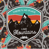 Kein Ort wie das Camping der Berge | Die Aufkleber