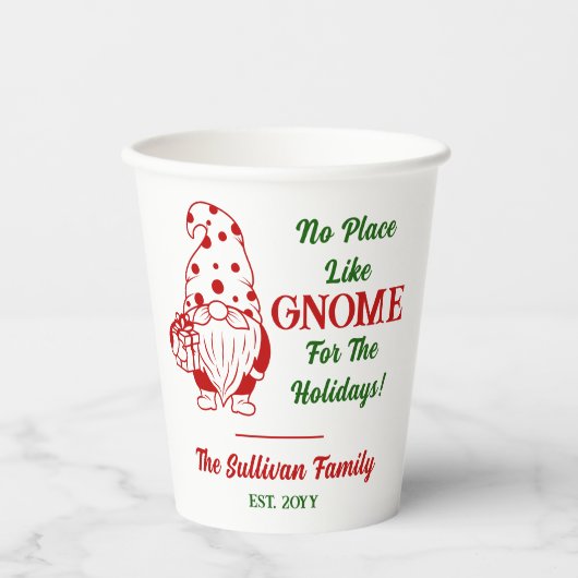 Kein Ort wie Geburtsdatum Pappbecher (Vorderseite)