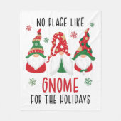 Kein Ort wie Gnome für den Weihnachtsabend Fleecedecke (Vorderseite)