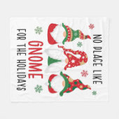 Kein Ort wie Gnome für den Weihnachtsabend Fleecedecke (Vorderseite (Horizontal))