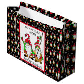 Kein Ort wie Gnome für Weihnachten Große Geschenktüte (Vorderseite Schrägansicht)