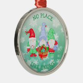 Kein Ort wie Gnome, Weihnachten Ornament Aus Metall (Rechts)