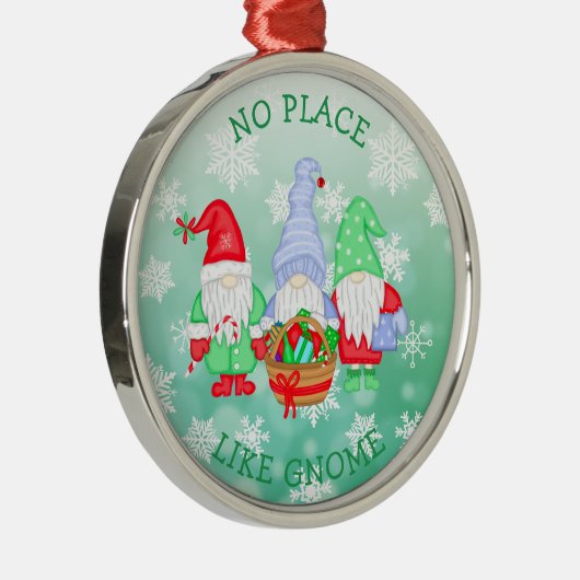 Kein Ort wie Gnome, Weihnachten Ornament Aus Metall (Rechts)