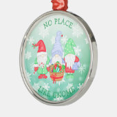 Kein Ort wie Gnome, Weihnachten Ornament Aus Metall (Links)