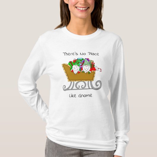 Kein Ort wie Gnome, Weihnachten T-Shirt (Vorderseite)
