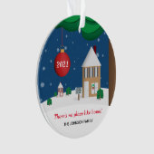 Kein Ort wie Zuhause - individuelle Winterlandscha Ornament (Vorderseite)