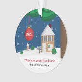 Kein Ort wie Zuhause - individuelle Winterlandscha Ornament (Vorderseite)