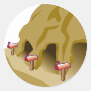 Kein Ort wie Zuhause Runder Aufkleber