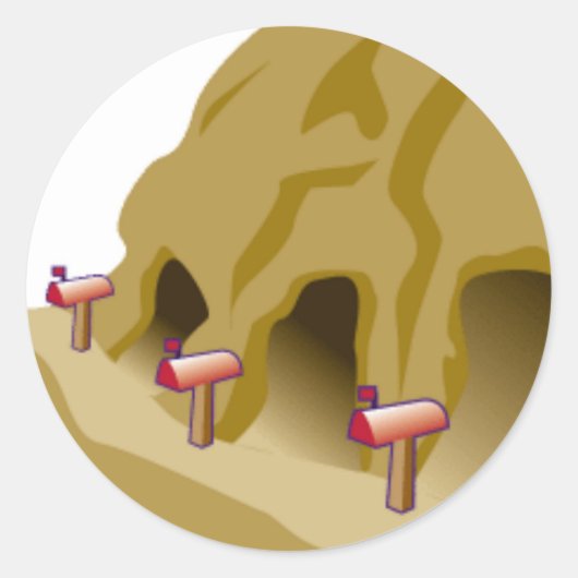 Kein Ort wie Zuhause Runder Aufkleber (Vorderseite)