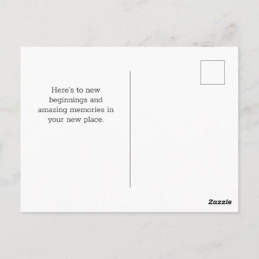 Kein Ort wie Zuhause skandinavisches Custom Real A Postkarte (Rückseite)