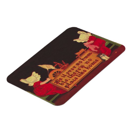 Kein Ort wie Zuhause Sunbonnet Babys Magnet (Linke Seite)