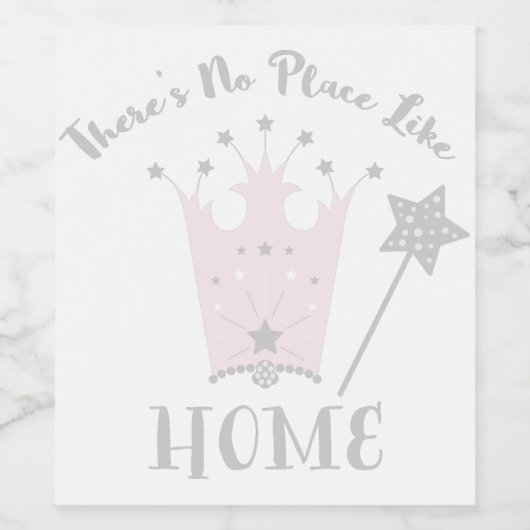 Kein Ort wie Zuhause Weinetikett (Einzelnes Label)