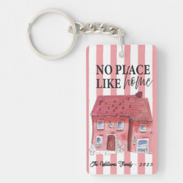 Kein Ort wie Zuhause Wonky House Acrylic Schlüssel Schlüsselanhänger