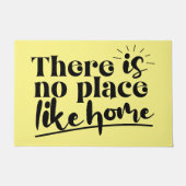 Kein Ort wie Zuhause Zitat Gelb & Schwarz Fußmatte (Vorderseite)