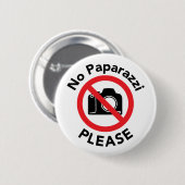 Kein Paparazzi bitte - keine Fotos Button (Vorne & Hinten)