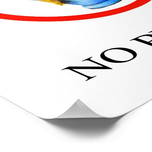 Kein Parfum-Zeichen, Handzeichen Poster (Ecke)