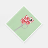 Kein Parken Anarchie Schild Serviette (Ecke)