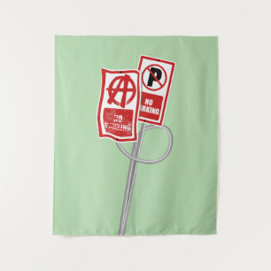 Kein Parken Anarchie Schild Wandteppich