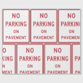 Kein Parken auf dem Straßenverkehrszeichen Geschenkpapier (Flach)