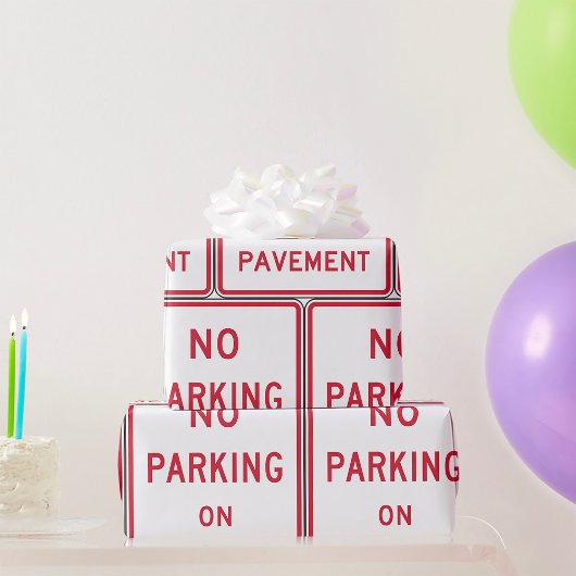 Kein Parken auf dem Straßenverkehrszeichen Geschenkpapier
