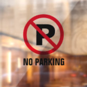 Kein Parken Rot-P-Zeichen, transparentes Fensterkl Fensteraufkleber (Blatt 2)